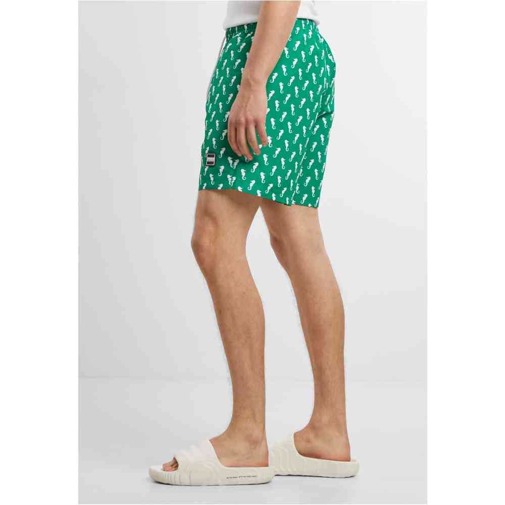 Urban Classics - Pattern Badehose - Grün